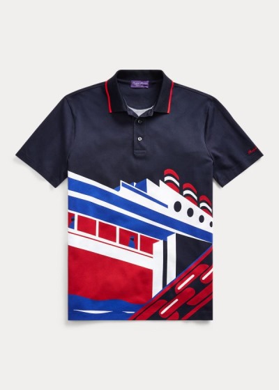 Ralph Lauren Custom Slim Fit Piqué Polo Herre Danmark (AOMGQ2098)